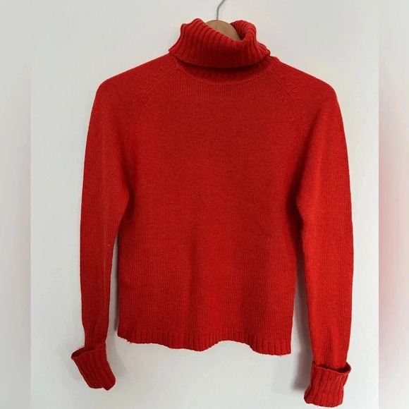 Soya Cozy orange Turtleneck Sweater size small - Picture 2 of 6